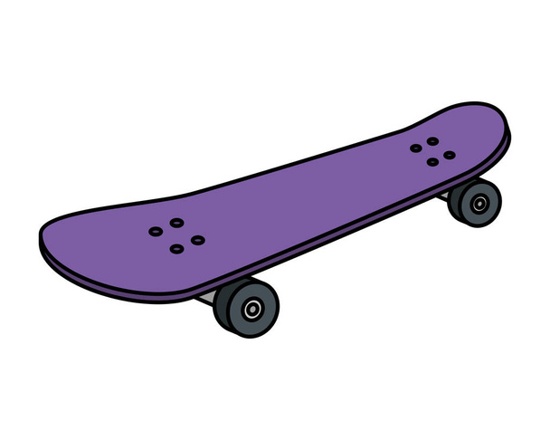 skate board sport element icon - Vector, Image