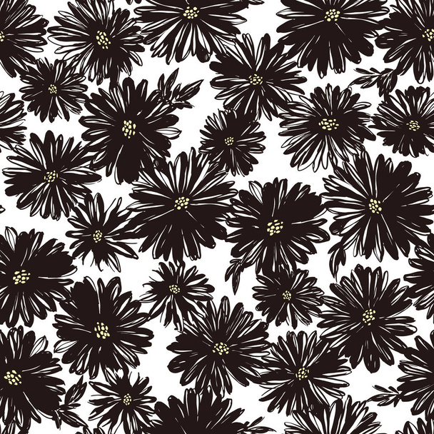 Abstract flower seamless pattern material - Vetor, Imagem