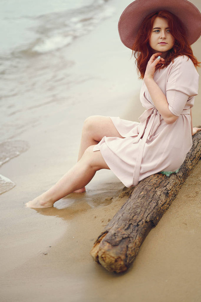 pretty girl in a beach - Photo, image