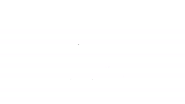 schwarze Filmspule mit Aufschrift xxx Liniensymbol auf weißem Hintergrund. Symbol für Altersbeschränkung. 18 plus Content-Zeichen. Erwachsenensender. 4k Video Motion Graphic Animation - Filmmaterial, Video
