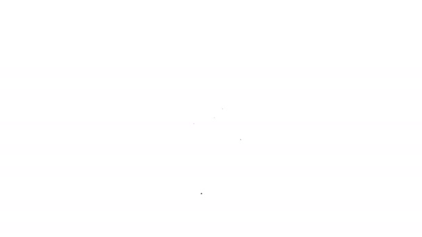 Czarna konserwacja symbol-klucz i śrubokręt w ikonie linii biegów na białym tle. Symbol narzędzia serwisowego. Animacja graficzna 4K Video Motion - Materiał filmowy, wideo
