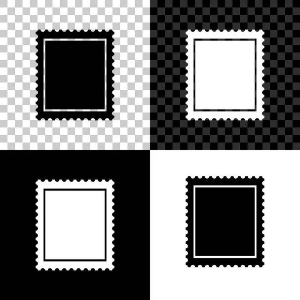 Піктограма поштової марки ізольована на чорному, білому та прозорому тлі. Векторна ілюстрація
 - Вектор, зображення