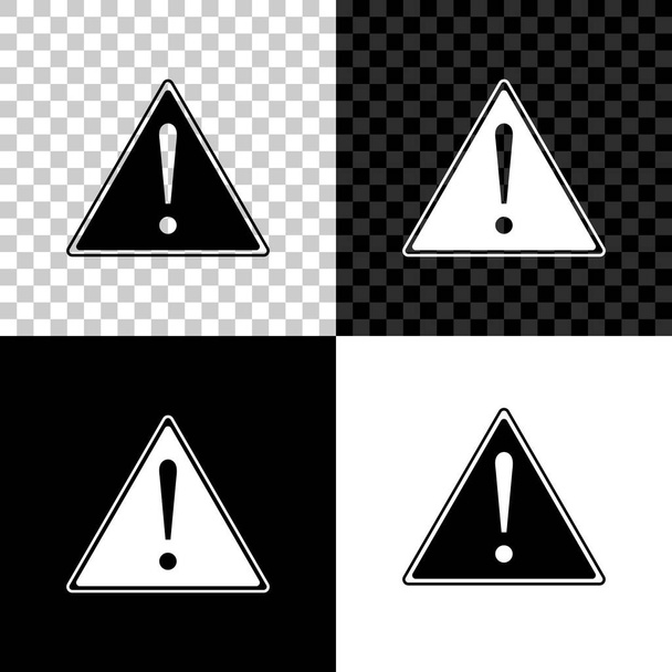 Punto esclamativo nell'icona a triangolo isolato su sfondo nero, bianco e trasparente. Segnale di pericolo, attenzione, attenzione, segnale di pericolo importante. Illustrazione vettoriale
 - Vettoriali, immagini