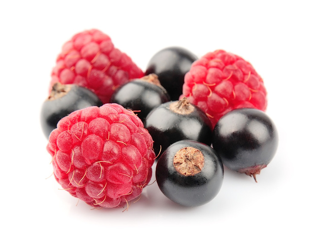 Black currants with raspberry - Photo, Image