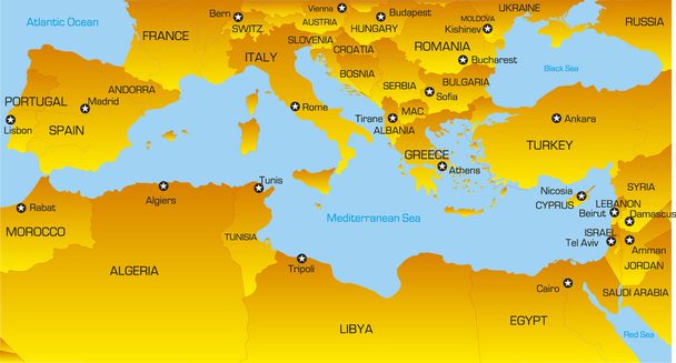 περιοχή της Μεσογείου - Διάνυσμα, εικόνα