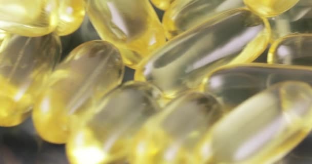 Fish oil in capsules - Footage, Video