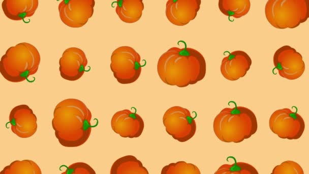 Background with falling pumpkins - Video