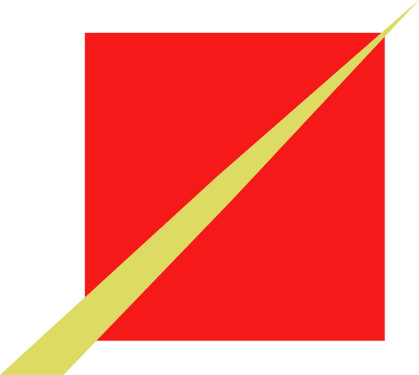 Diagonal slash across a square for use as a logo - Foto, Imagen