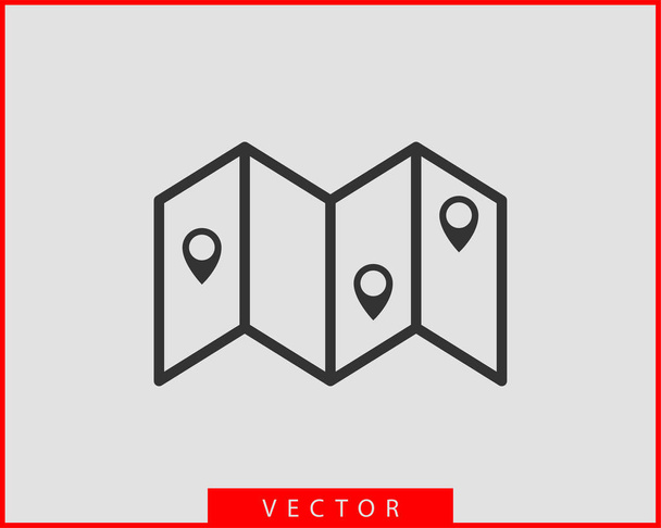 Iconos de mapa. Puntero marcador. Icono de vector de ubicación de pin. Navegación GPS
 - Vector, imagen