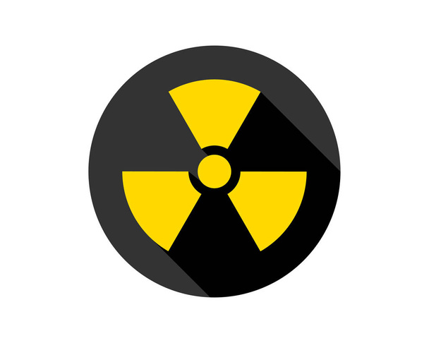 Strahlungssymbolvektor. Warnzeichen radioaktives Gefahrensymbol. - Vektor, Bild