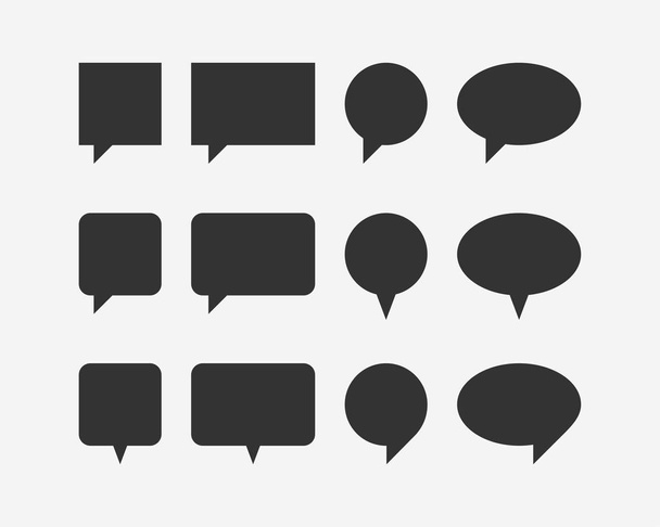 Definir conversa bolhas vetor de fala. Projeto vazio vazio do ícone da bolha e
 - Vetor, Imagem