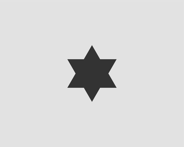 Jewish Star of David icon. Vector six pointed stars symbol. - Vector, Image