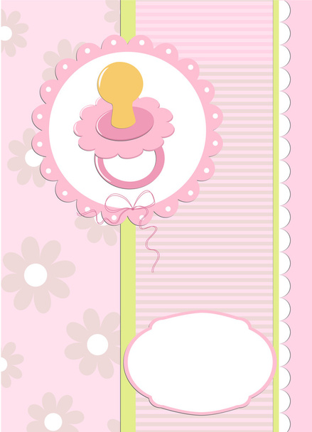 Baby's greetings card - Vector, Image