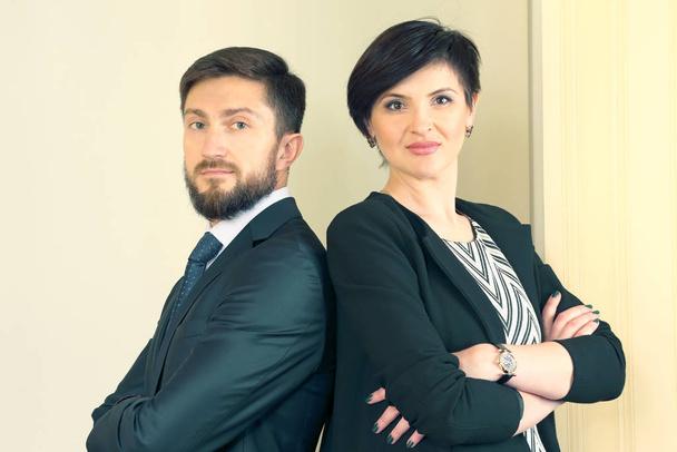 business partners in the office. partnerships in the field of bu - Fotografie, Obrázek