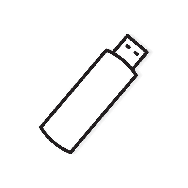 USB pen drive flash de memoria icon- vector de ilustración
 - Vector, imagen