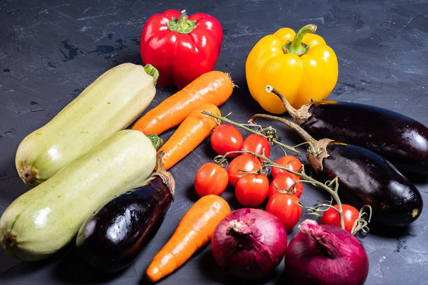 a healthy lifestyle is the layout of the vegetables, eggplant, p - Fotó, kép