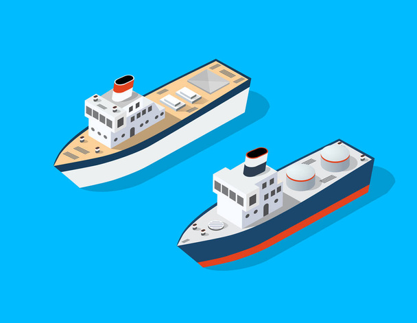 Trasporto barca isometrica
 - Vettoriali, immagini