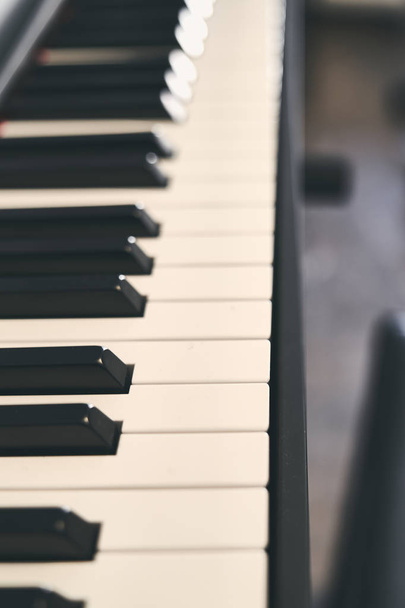 Piano keyboard close up - Фото, изображение