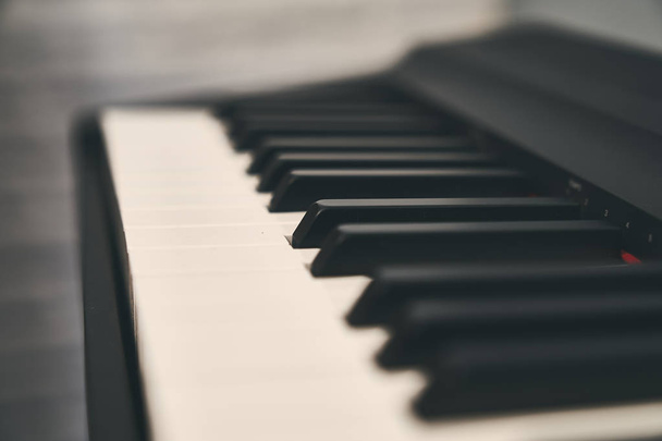 Piano keyboard close up - Фото, изображение