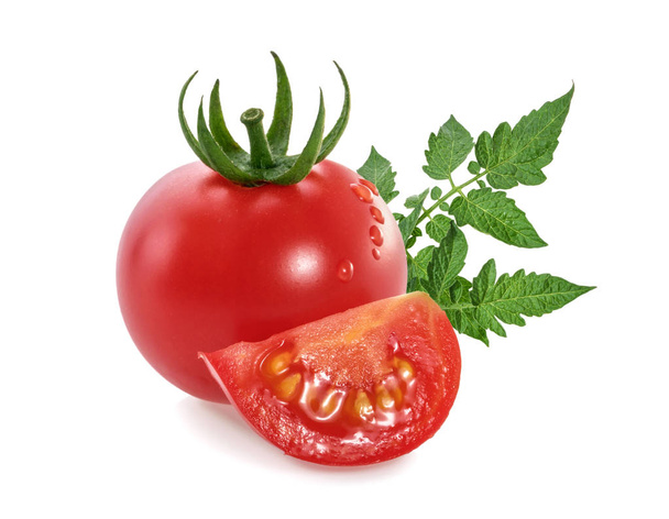 Tomaten kers geïsoleerd op witte achtergrond - Foto, afbeelding