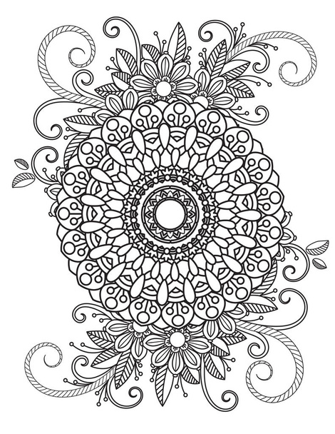 Modèle de mandala floral
 - Vecteur, image