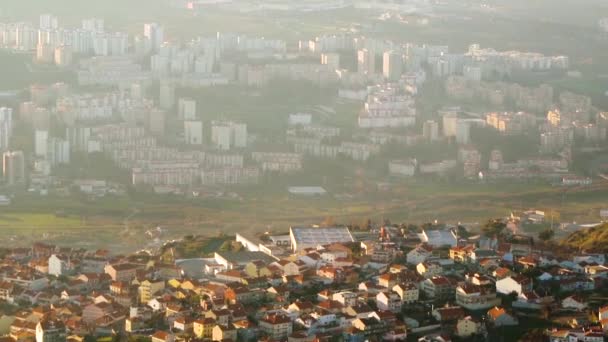 Aerial view of Camarate and Loures. A8. Lisbon, Portugal - Materiał filmowy, wideo