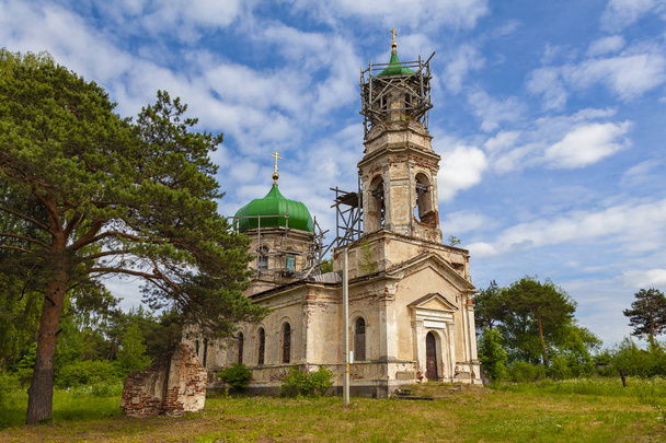 Restored ancient temple in the city of Torzhok Tver region of Russia - 写真・画像