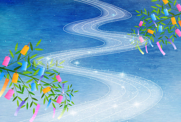 Tanabata Via Lattea Ornamento sfondo
 - Vettoriali, immagini