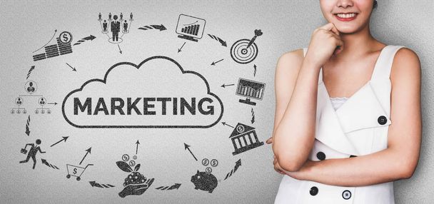Marketing of Digital Technology Business Concep - Foto, imagen