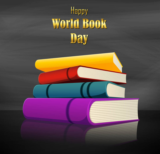 Ilustración vectorial de un libro colorido para el Día Mundial del Libro
 - Vector, Imagen