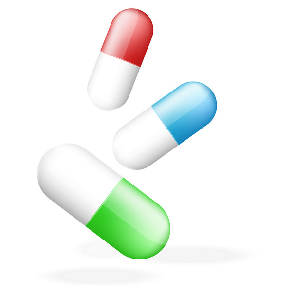 Vector illustration of multicolored pill - Vector, Image