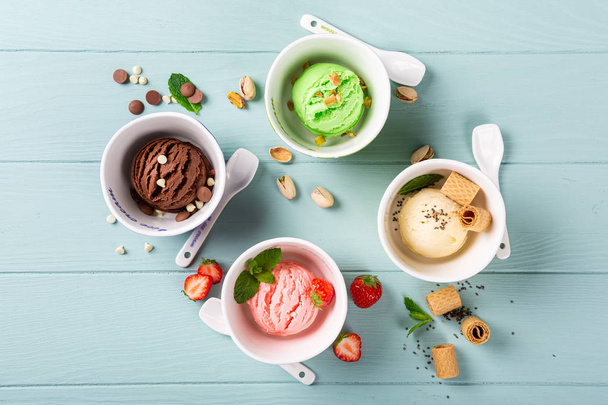 Homemade assorted ice cream in a bowl - Photo, Image