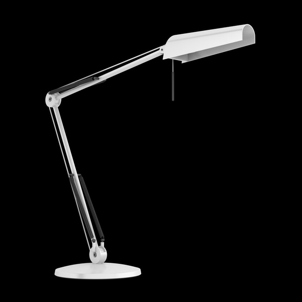 modern desk lamp isolated on black background - Fotó, kép