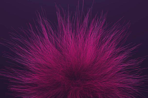Artistic look abstract of fur, dreamy background. Closeup, 3D re - Photo, image