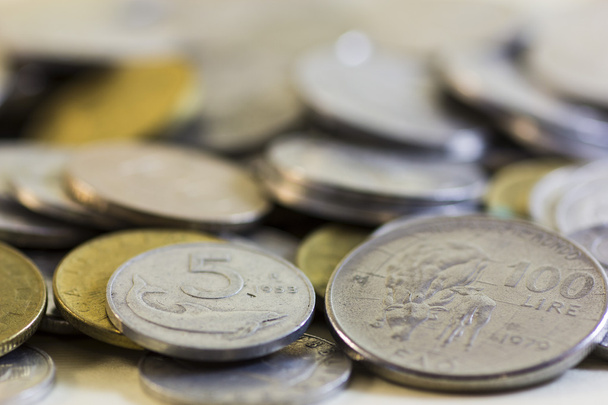 starego włoskiego lira monet - Zdjęcie, obraz