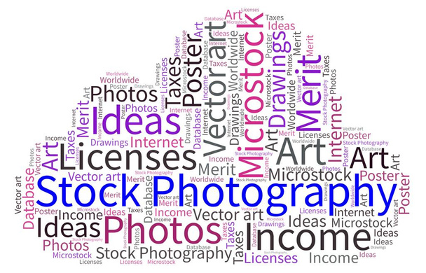 Word Cloud: Πλεονεκτήματα της φωτογραφίας microstock - Φωτογραφία, εικόνα