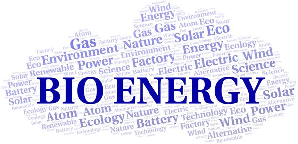 Bio Energia parola nube. Wordcloud realizzato solo con testo
. - Vettoriali, immagini