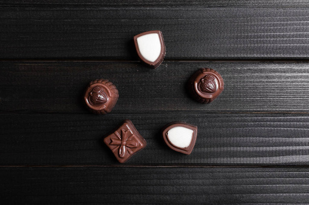 chocolate candies in the different forms and taste - 写真・画像