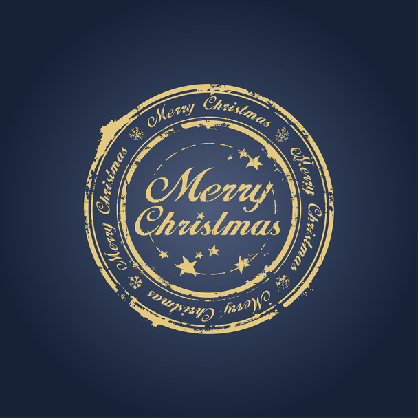 Merry Christmas stamp - Vector, Imagen