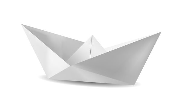 Paper boat - Vektor, kép