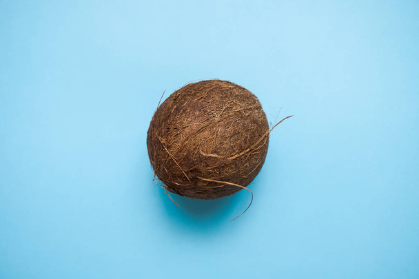 Coconut on a blue background - Valokuva, kuva