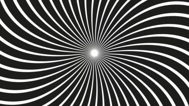 een ronddraaiende hypnotische abstracte spiraalvormige lus - Video