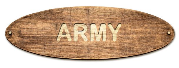 Πινακίδα στο στρατό - Φωτογραφία, εικόνα