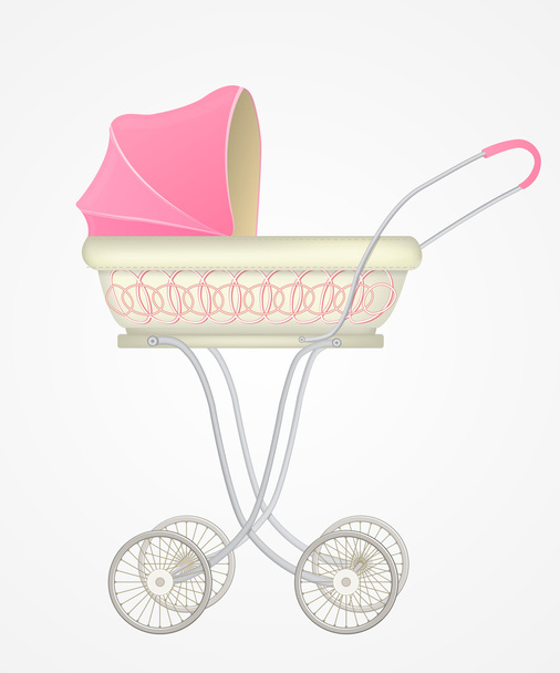 Vector illustration of baby carriage - Vector, Image