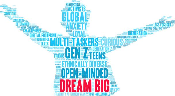 Dream Big Word Cloud - Vector, Image