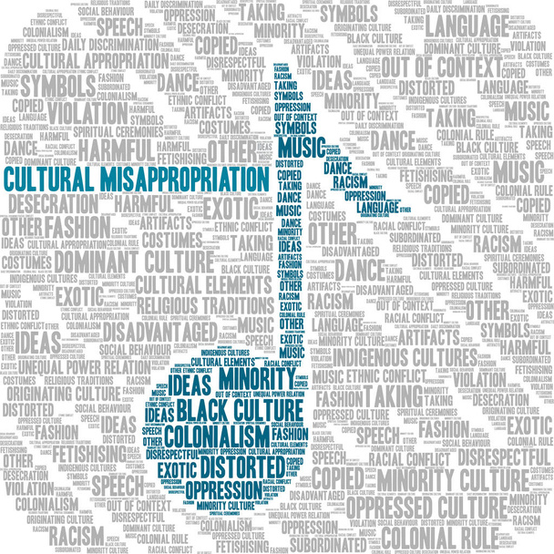 Cultural Misappropriation Word Cloud - Vector, Image