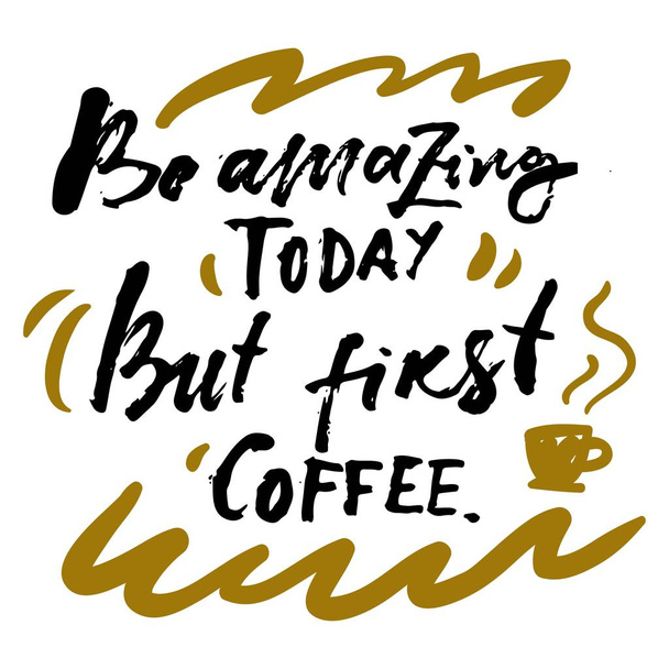 Coffee hand lettering for your design - Wektor, obraz