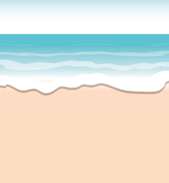 pattern of sand and sea isolated icon - Vector, Image