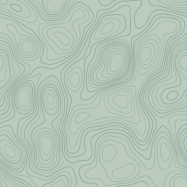 Abstract topography Actual topographic map in green tones seamless design goodlooking tileable - Vector, Image