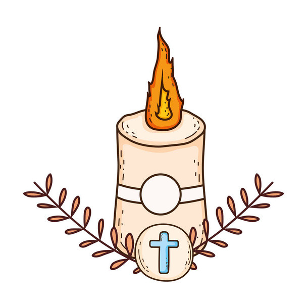 Húsvéti gyertya Szent ikon - Vektor, kép